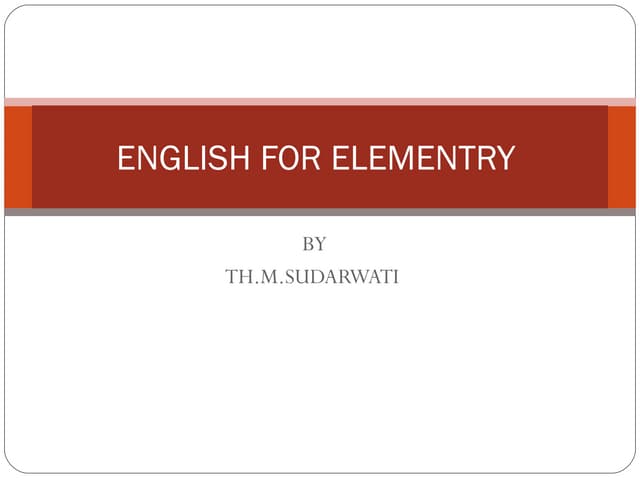 English for elementry