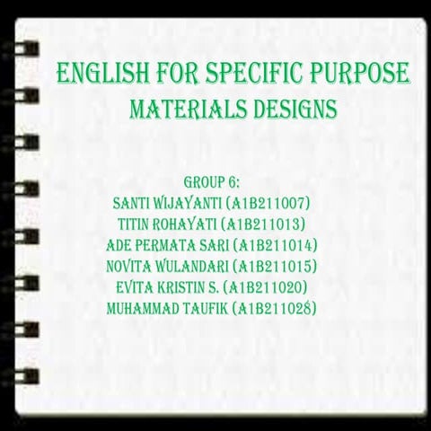 English for specific purpose