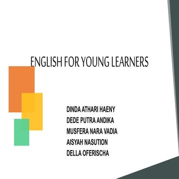 English for Young Learners - Children Development in Term of Cognitive Develo...