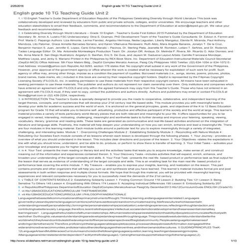 English grade 10 tg teaching guide unit 2