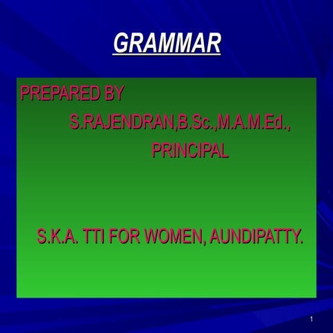 Teaching English grammar