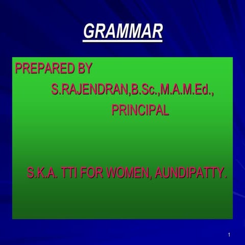 Easy way to teachEnglish grammar