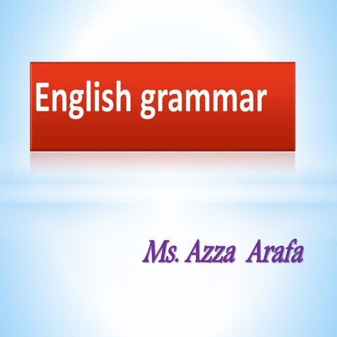 English grammar