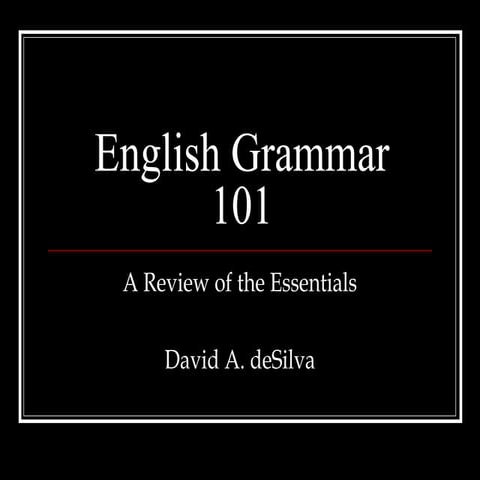 English grammar 101