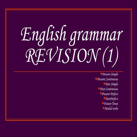 English grammar revision (1)