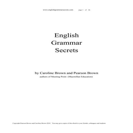 English grammar secrets