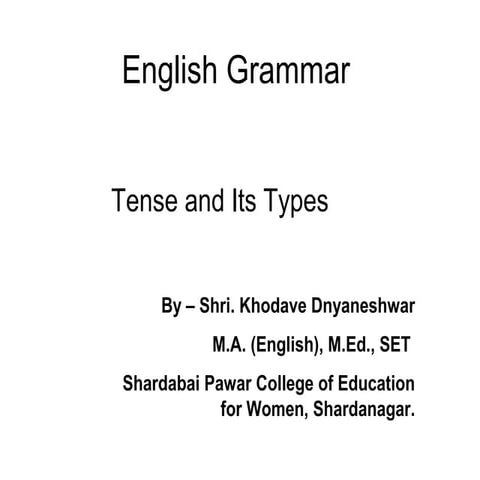 English grammar tense