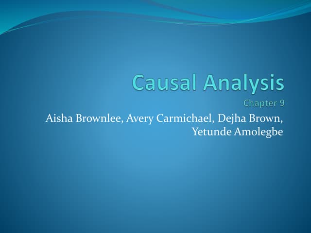 Causal analysis essay sample