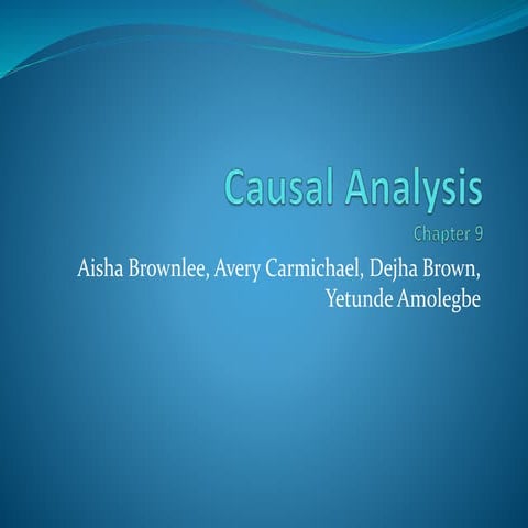 Causal Analysis