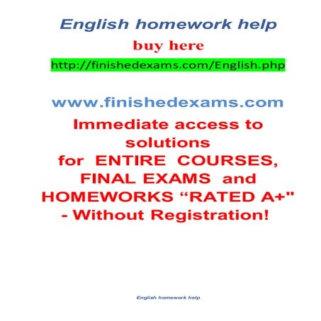 English homework help