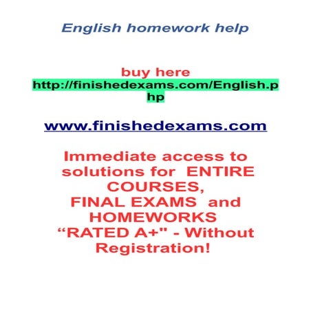 English homework help
