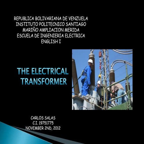 electrical transformer english I