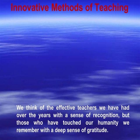 Innovation in Pedagogy ( Art of Teaching ) | PPTX
