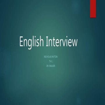 N.P. English Interview 
