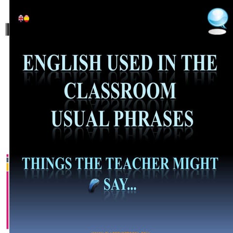 English in the classroom