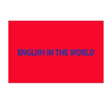English in the world