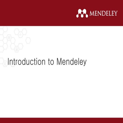 Mendeley manual