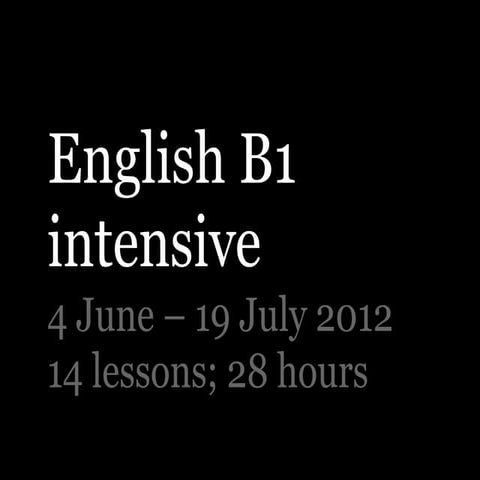 English intro intensive