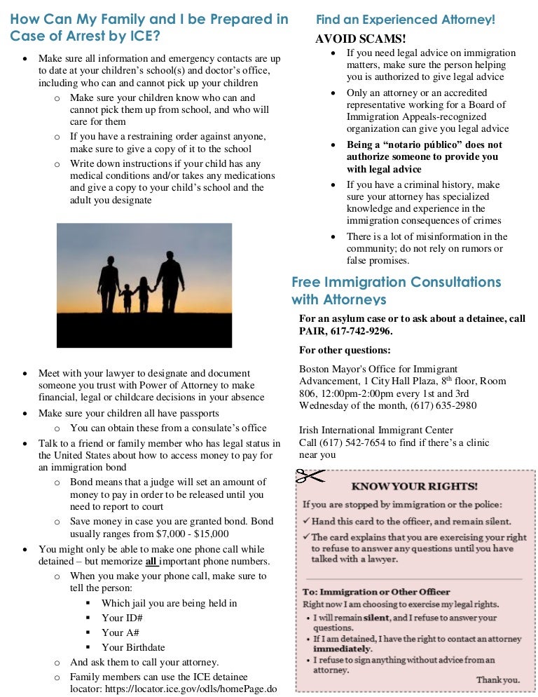 Know Your Rights Handout (English)