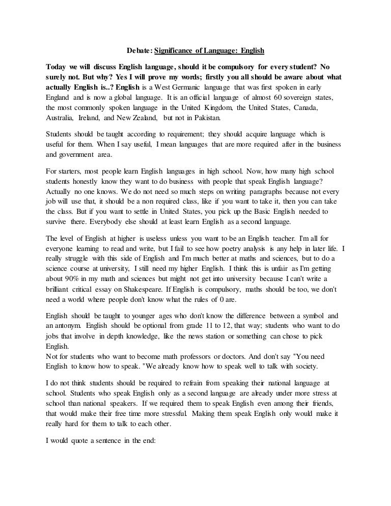 Topic Significance Of English Language topic-significance-of-english-language