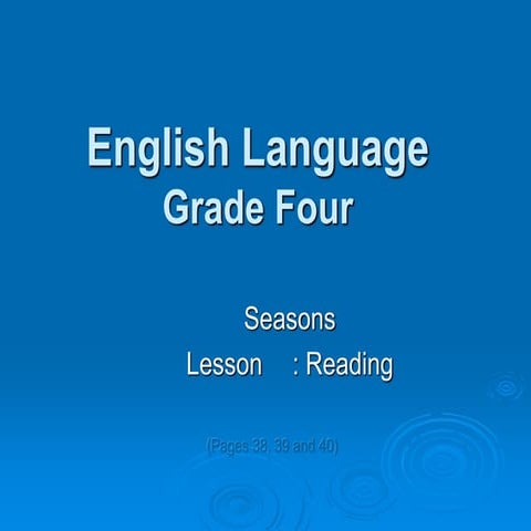English language seasons