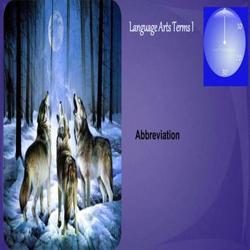 English Language Arts Terms 1