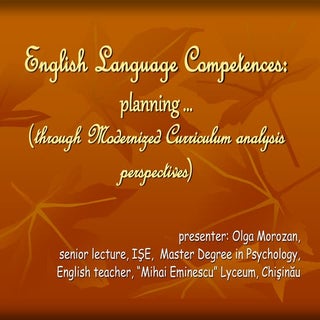 English language competences