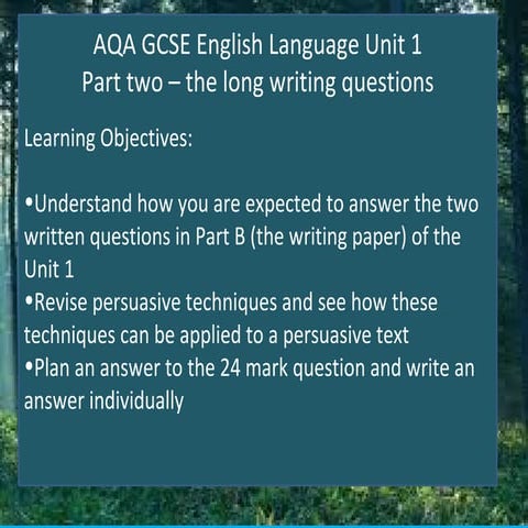 English language exam writing questions