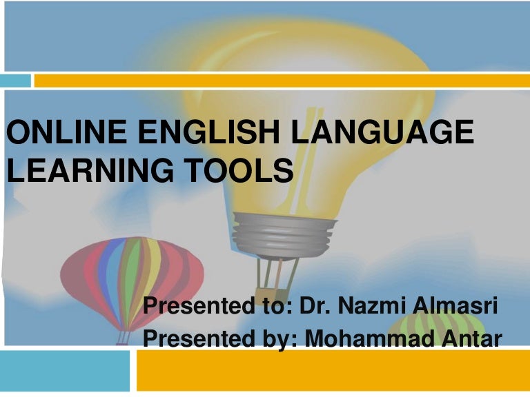 English language learning online tools