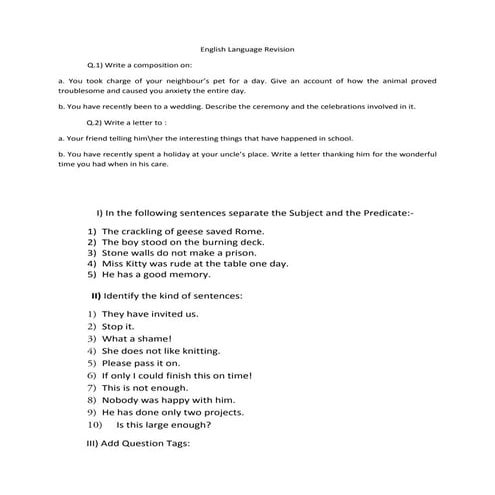 English language revision final