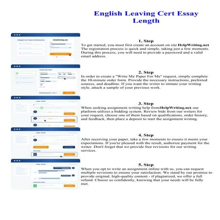 English Leaving Cert Essay Length. Online assignment writing service.