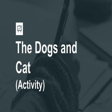 The Dogs and Cat Story and Activity (Explained Video Link in Description)