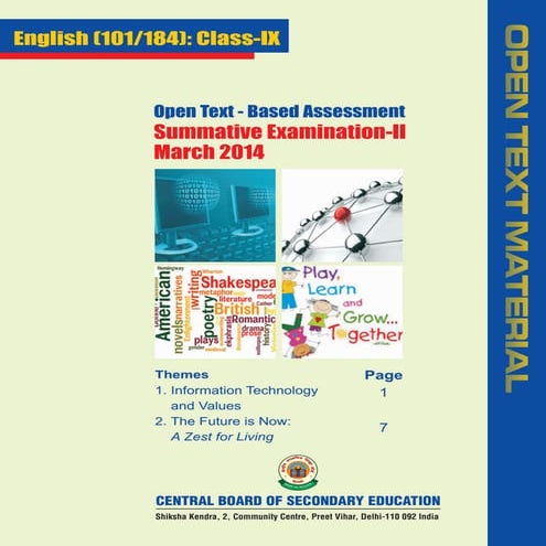 CBSE Open Textbook English