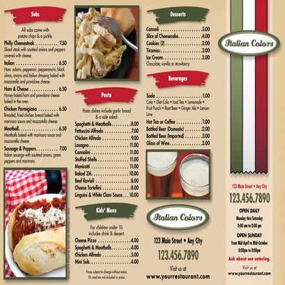 English Menu | PDF