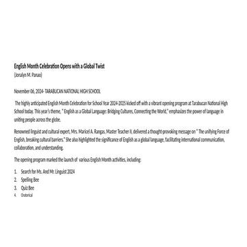 ENGLISH MONTH NARRATIVE.pptx Celebration