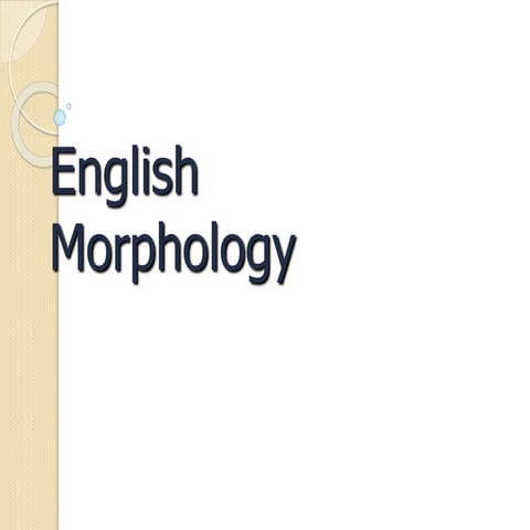 Morphology 