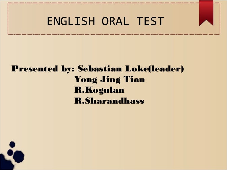 English Oral Test