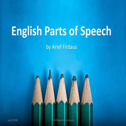 English Parts Of Speech