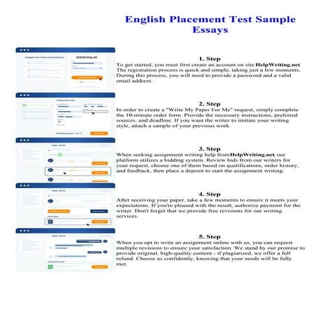 English Placement Test Sample Essays