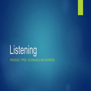 Listening ppt | PPTX