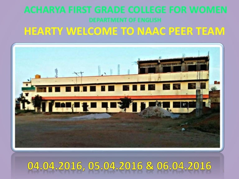 English ppt for NAAC peer teAM