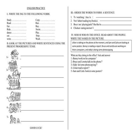 English practice  3º