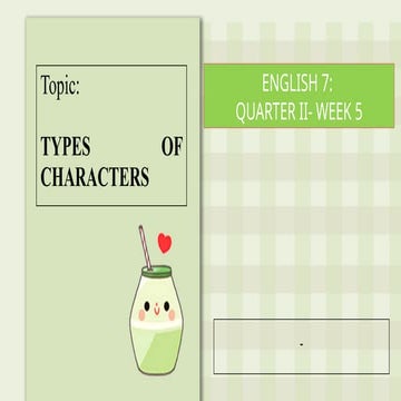 Characters in literature | PPTX
