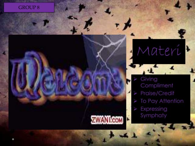 English (Giving Compliment, Praise/...