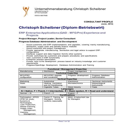 English profile christoph scheibner