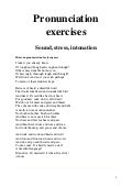 Pronunciation exercises 01