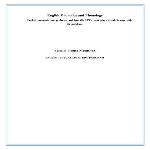 English pronunciation problems 