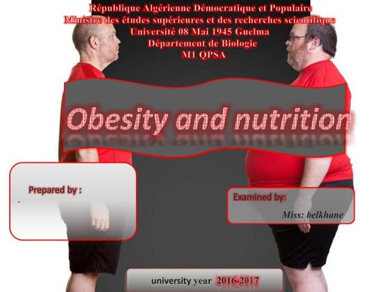 Nutrition And Obesity Ppt Pptx