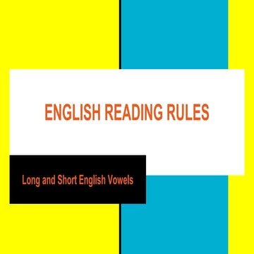 English reading rules