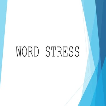 Word Stress